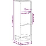 Ormarić z knjige boja hrasta 33,5x33x107,5 cm konstruirano drvo | shoptok.hr