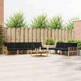  Set vanjskih sofa 8 pcs Bijela i crna | shoptok.hr