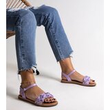Gemre Purple sandals decorated with rhinestones Giada | Shoptok.si