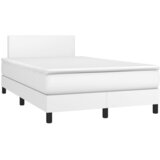  box spring s madracem LED bijeli 120x200 cm umjetna koža | shoptok.hr