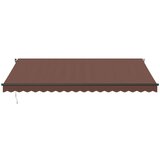Tenda na ručno uvlačenje s LED svjetlima smeđa 450 x 350 cm | shoptok.hr