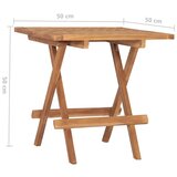  Zložljiva jedilna garnitura 3-delna z blazinami trdna tikovina, (20676315) | Shoptok.si