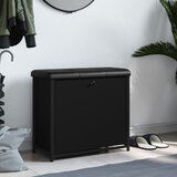 vidaXL Klupa za cipele s preklopnom ladicom crna 62 x 32 x 56 cm | shoptok.hr