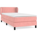 Box spring krevet s madracem ružičasti 100x200 cm baršunasti | shoptok.hr