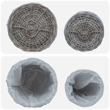  Koš za pranje z pokrovom 2 pcs Kubu siva Kubu rattan, (5000263226) | Shoptok.si