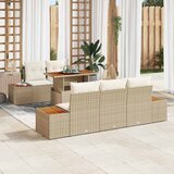  Sjedeća garnitura za vrt 6 kom. Bež Poli ratan Cijene