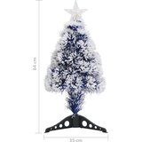  Umjetno božićno drvce bijelo-plavo 64 cm optička vlakna | Eponuda.com