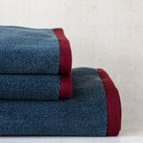 Mette Ditmer Denmark Temno modra/siva frotirna brisača iz organskega bombaža 70x133 cm Soft – | Shoptok.si