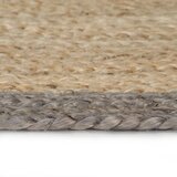  Ručno rađeni tepih od jute sa sivim rubom 90 cm | shoptok.hr