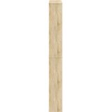 Ormarić za cipele s ogledalom 4 razine 63x17x134 cm boja hrasta | Eponuda.com