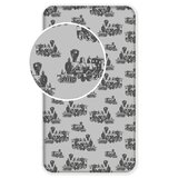 Jerry Fabrics Siva napenjalna bombažna otroška rjuha 90x200 cm Train – | Shoptok.si