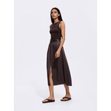 Reserved Midi suknja s pojasom - smeđi | shoptok.hr