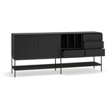 Teulat Črna komoda 220x98x45 cm Platt – | Shoptok.si