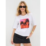 Sinsay Pamučna majica s ljetnim printom | shoptok.hr