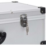 vidaXL CD kovček za 80 CD-jev iz aluminija ABS srebrn | Shoptok.si