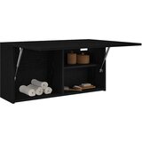 vidaXL Kopalniška stenska omarica črn 80x25x40 cm inž. les | Shoptok.si