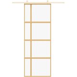  Klizna vrata zlatna 76x205 cm prozirno staklo ESG i aluminij | shoptok.hr