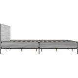  Okvir kreveta boja hrasta 135x190cm konstruirano drvo i metal | shoptok.hr