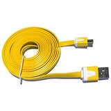  Podatkovni data kabel - računalniški polnilec - micro USB - Slim - rumeni Cene