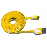  Podatkovni data kabel - računalniški polnilec - micro USB - Slim - rumeni