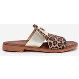 Zazoo Elegant Flat Heel Natural Leather Sandals | Shoptok.si