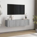 The Living Store Stenska TV omarica siva sonoma 120x30x30 cm konstruiran les - Stenska TV Omarica, (21376549) Cene