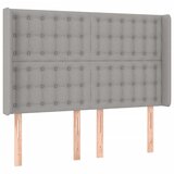  LED uzglavlje svjetlosivo 147 x 16 x 118/128 cm od tkanine | shoptok.hr