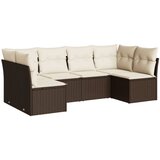  The Living Store Vrtna sedežna garnitura 6-delna z blazinami rjav poli ratan - Vrtna Sedežna Garniture, (21446856) | Shoptok.si