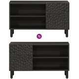 TV ormarić crni 80 x 31 x 46 cm od masivnog drva manga | Eponuda.ba