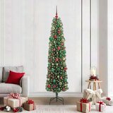 vidaXL Umestno božično drevo Zelena 210 cm PVC in Jeklo in Plastika | Shoptok.si