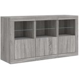 vidaXL Komoda s LED svjetlima boja sivog hrasta 123x37x67 cm | shoptok.hr