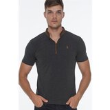 Dewberry T8571 ZIPPER MEN'S T-SHIRT-DARK ANTHRACITE Cijene