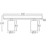 Braytron crna spot lampa 2xGU10 | ePonuda.com