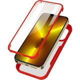 AVIZAR Ovitek iPhone 13 Pro Max, zadnji del iz pleksiglasa z Rdec obrobo, (20616249) Cene