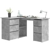  Kutni radni stol boja betona 145x100x76 cm konstruirano drvo | shoptok.hr