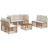  Set vanjskih sofa 8 kom. Prirodna i krema bijela Poliester | shoptok.hr