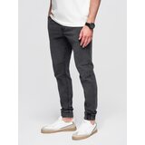 Ombre Men's denim joggers with asymmetrical stitching - blue | Shoptok.si