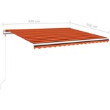  Automatska tenda sa senzorom LED 450 x 350 cm narančasto-smeđa | shoptok.hr