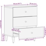  Nočna omarica 50x33x60 cm trden mangov les | Shoptok.si