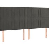  LED uzglavlje tamnosivo 160x5x118/128 cm baršunasto | shoptok.hr