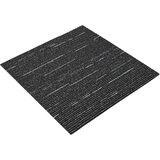  Tepih pločica Prugasta Crna 50 x 50 cm 4 pcs PP i bitumen | Shoptok.si