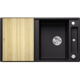 Blanco pomivalno korito AXIA III 5 S InFino SILGRANIT deska les, z daljin. prim. - ČRNA | Shoptok.si