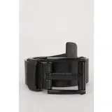 Defacto Man Rectangle Clasp Faux Leather Jean Belt