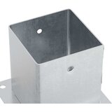  Postolja za stupove kvadratna 4 kom 121x121 mm pocinčani čelik | shoptok.hr