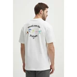 Puma Bombažna kratka majica moška, bež barva, 623558