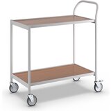 HelgeNyberg transportni voziček, 2 polici, dxš 800 x 420 mm, sive barve/bukev Cene