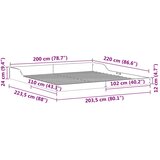  Krevetna konstrukcija Smeđa 200 x 220 cm Čvrsto borovo drvo | shoptok.hr