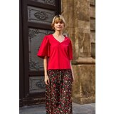 Marisse Red Cotton Blouse | shoptok.hr