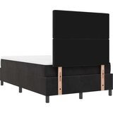vidaXL Box Spring Postelja z Vzmetnico & Klopjo Črna 120x200 cm Žamet | Shoptok.si
