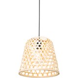 QAZQA Orientalska viseča svetilka črna z bambusom - Rayan | Shoptok.si